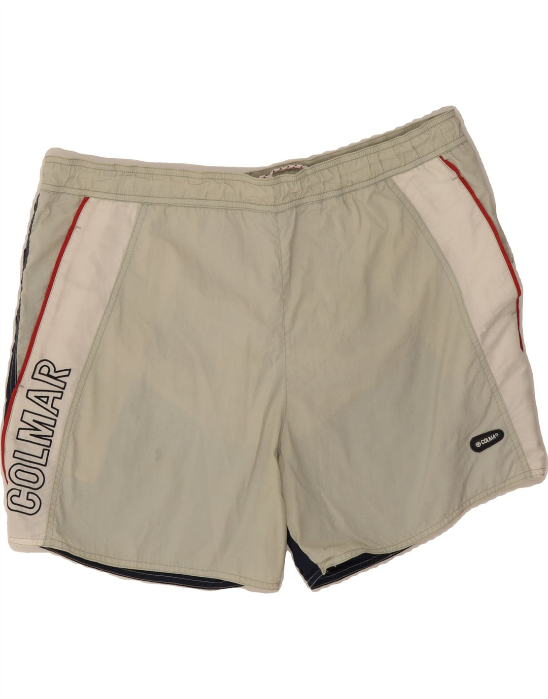 COLMAR Mens Graphic Swimming Shorts IT 56 XL Grey Colourblock Polyamide Vintage Colmar and Second-Hand Colmar from Messina Hembry 