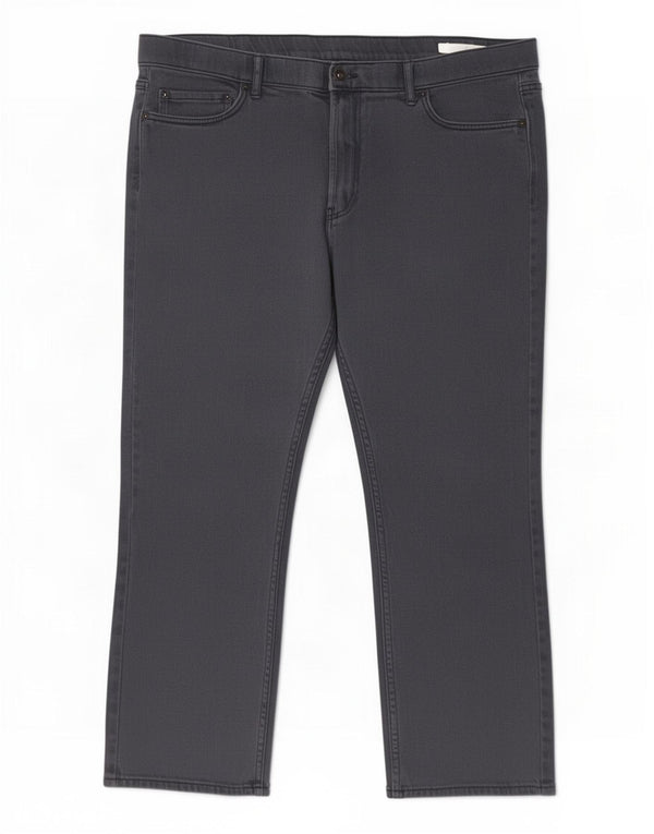 Мужские прямые повседневные брюки Marks & Spencer W42 L29 темно-синие, хлопковые