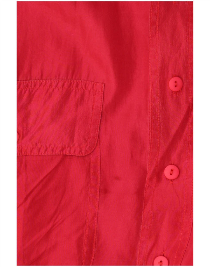 Винтажная мужская рубашка маленькая красная шелковая