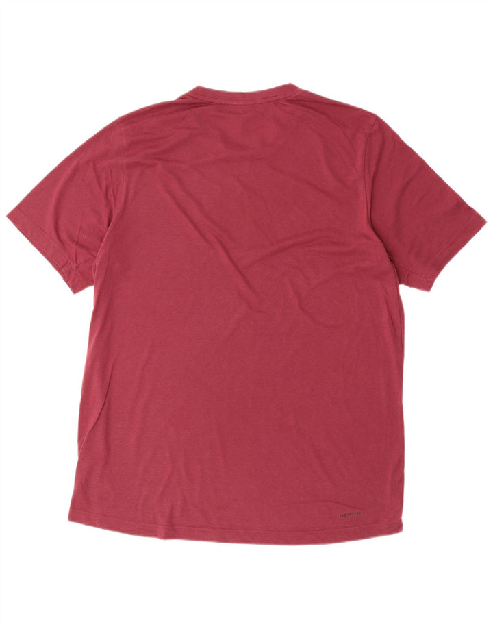 ADIDAS Mens Aeroready T-Shirt Top Large Burgundy Polyester