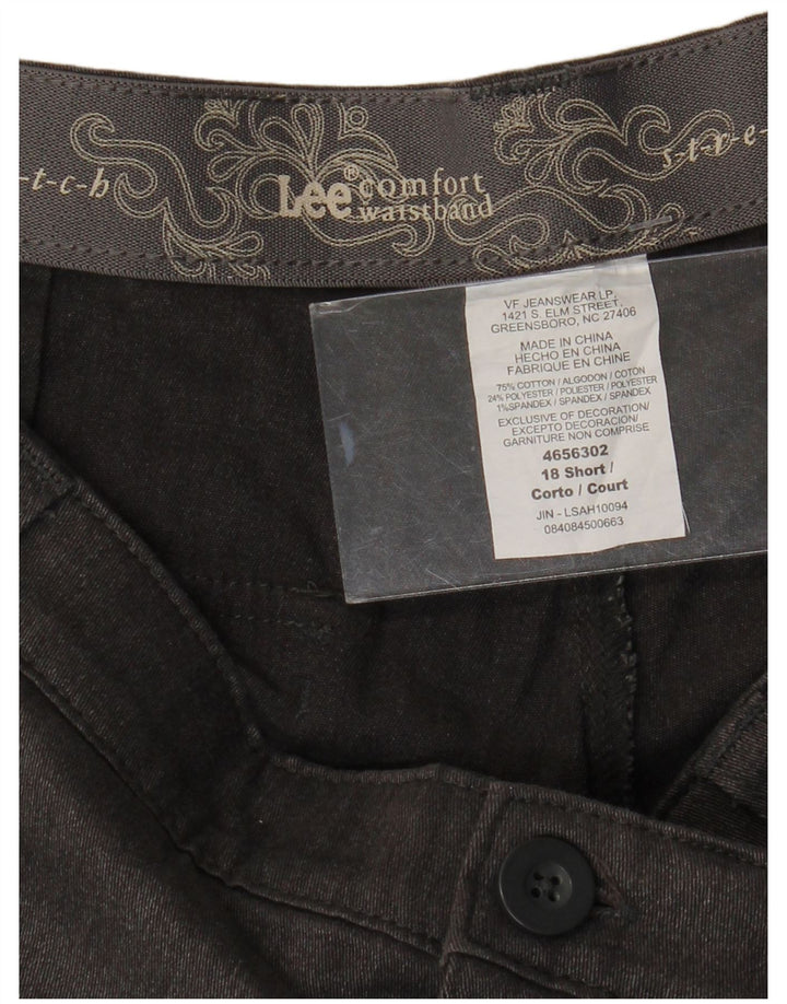 Женские прямые повседневные брюки LEE с высокой талией, США 18, 2XL, W38 L29, серые