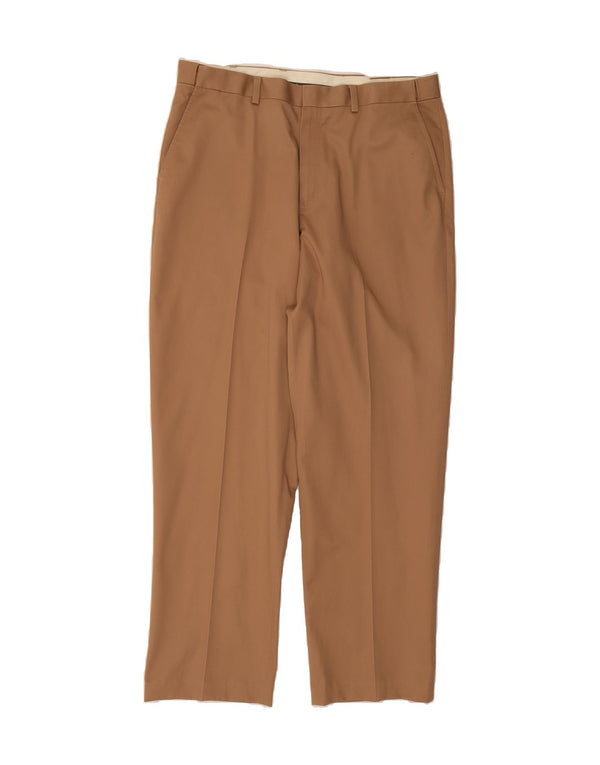 L.L.BEAN Mens Straight Chino Trousers W37 L33 Brown Cotton