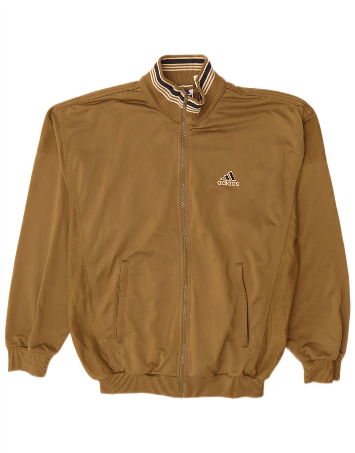 Мужская спортивная куртка Adidas UK 40/42, средний хаки, полиэстер