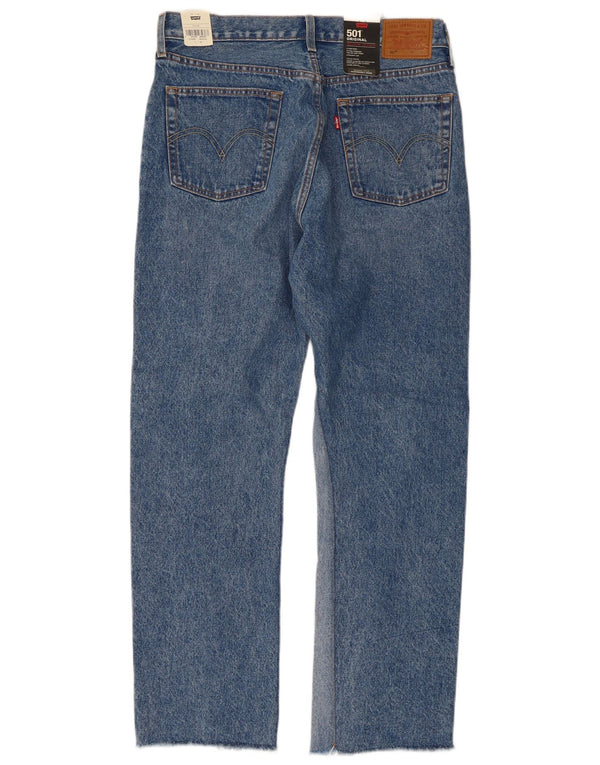 Женские прямые джинсы Levi's 501 W31 L28 синие, хлопок с цветными блоками