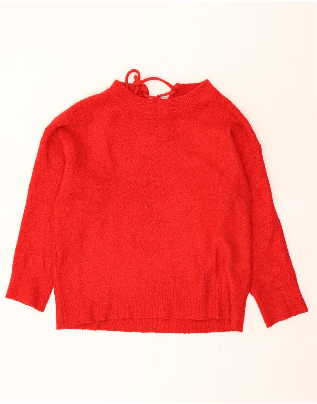 ZARA Womens Oversized Boat Neck Jumper Sweater UK 10 Small Red Vintage Zara and Second-Hand Zara from Messina Hembry 