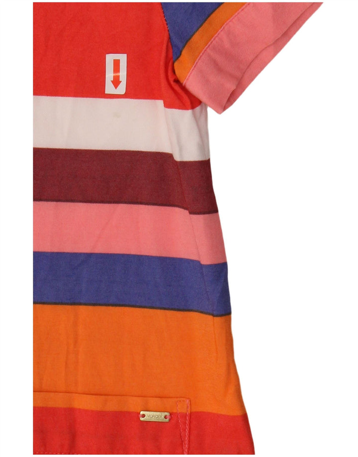 TOMMY HILFIGER Блузка для девочек, топ 8-9 лет, средний красный в полоску, вискоза