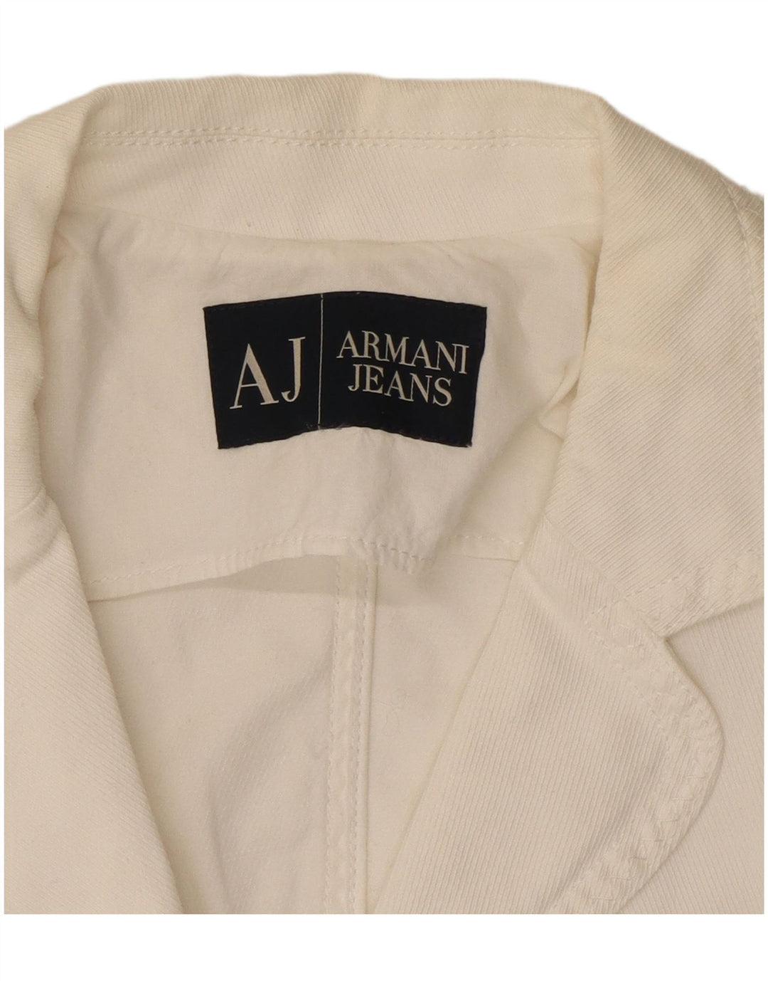 ARMANI JEANS Женский укороченный пиджак на 3 пуговицах UK 10, маленький белый