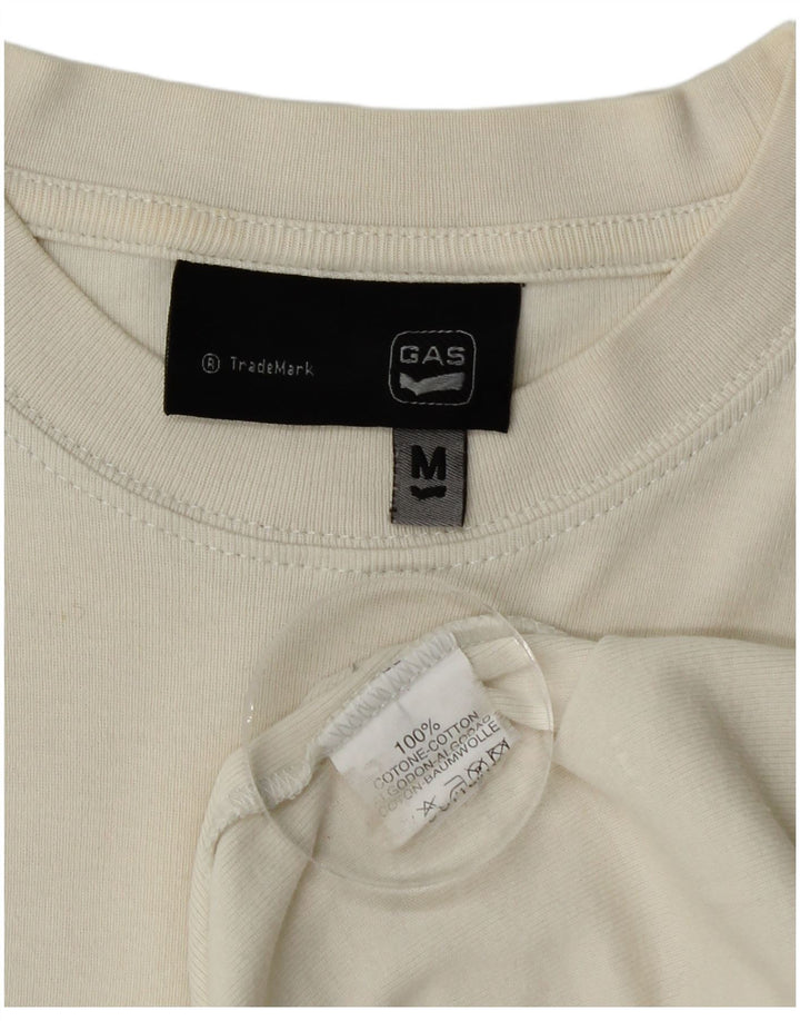 Женская футболка Gas Top UK 12, средний белый хлопок, белый цвет