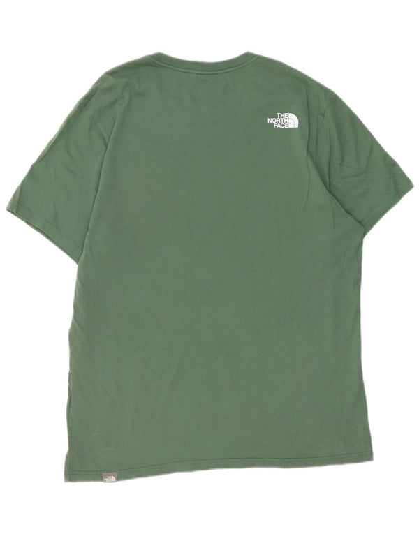 Мужская футболка с графическим рисунком The North Face, большой зеленый хлопок