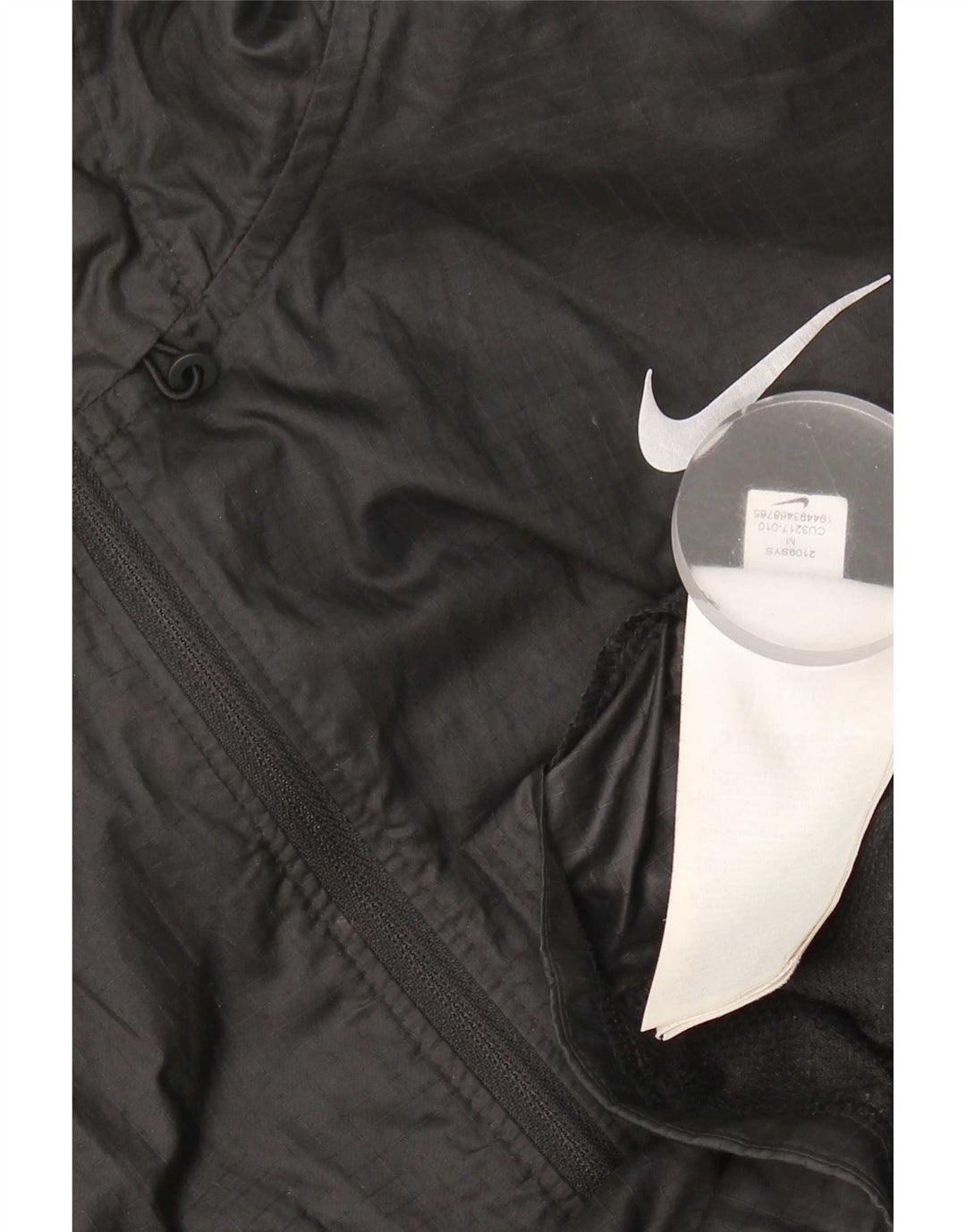 Женская дождевик с капюшоном Nike UK 14, средний черный, полиэстер