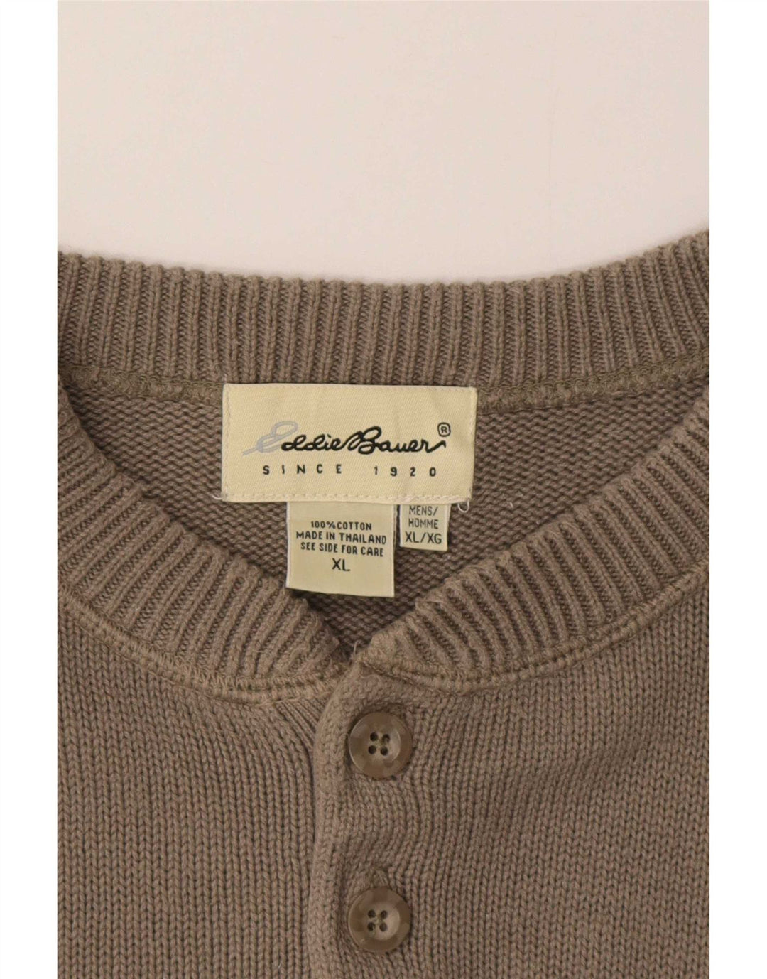Мужской джемпер с круглым вырезом Eddie Bauer, XL, серый хлопок