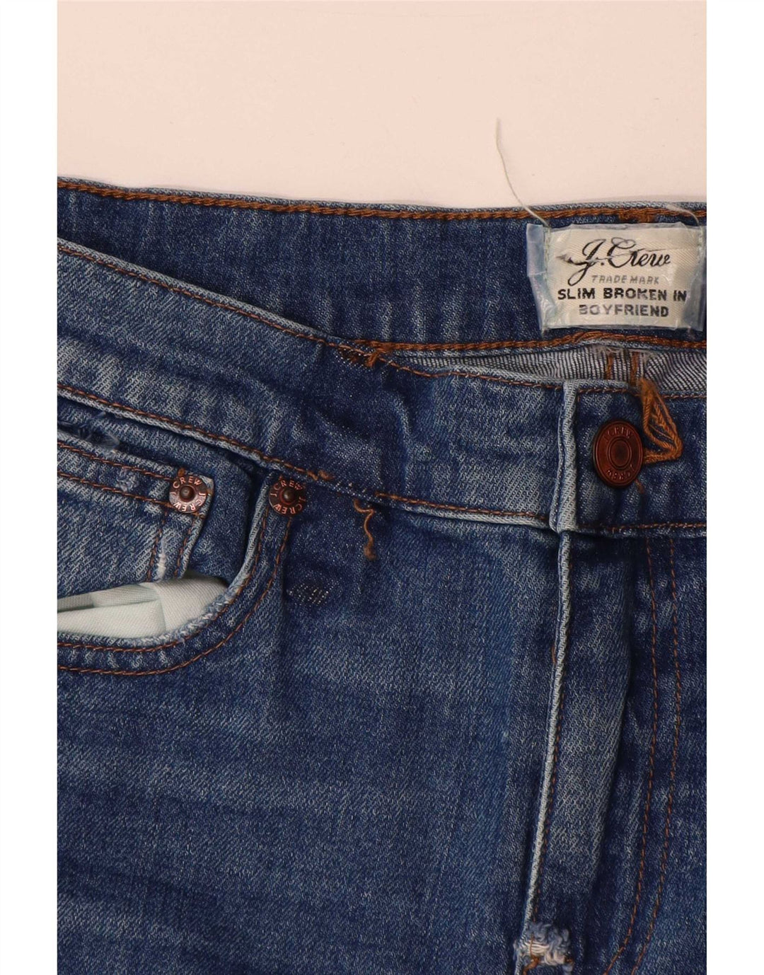 Женские потертые узкие джинсы-бойфренды J. Crew W28 L26 синие
