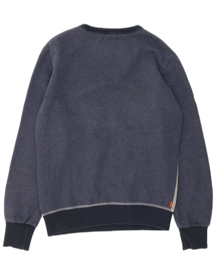 Мужской свитшот с графическим рисунком Superdry, средний темно-синий, хлопок с цветными блоками