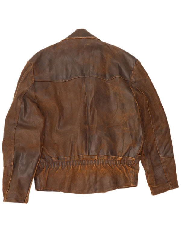 Винтажная мужская кожаная косуха UK 42 XL Коричневая