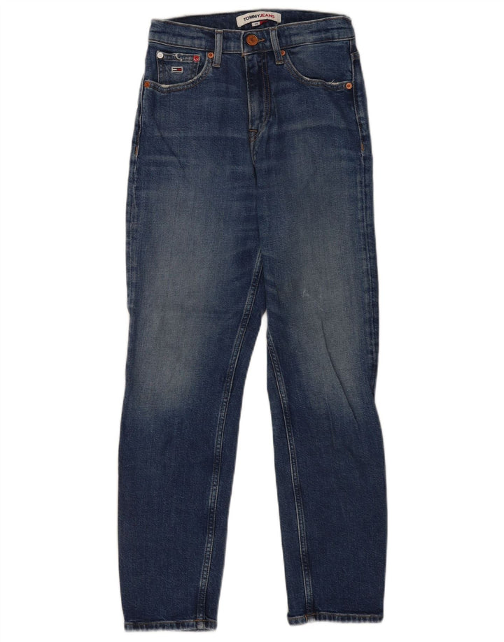 Женские потертые узкие джинсы Tommy Hilfiger W24 L25 синие
