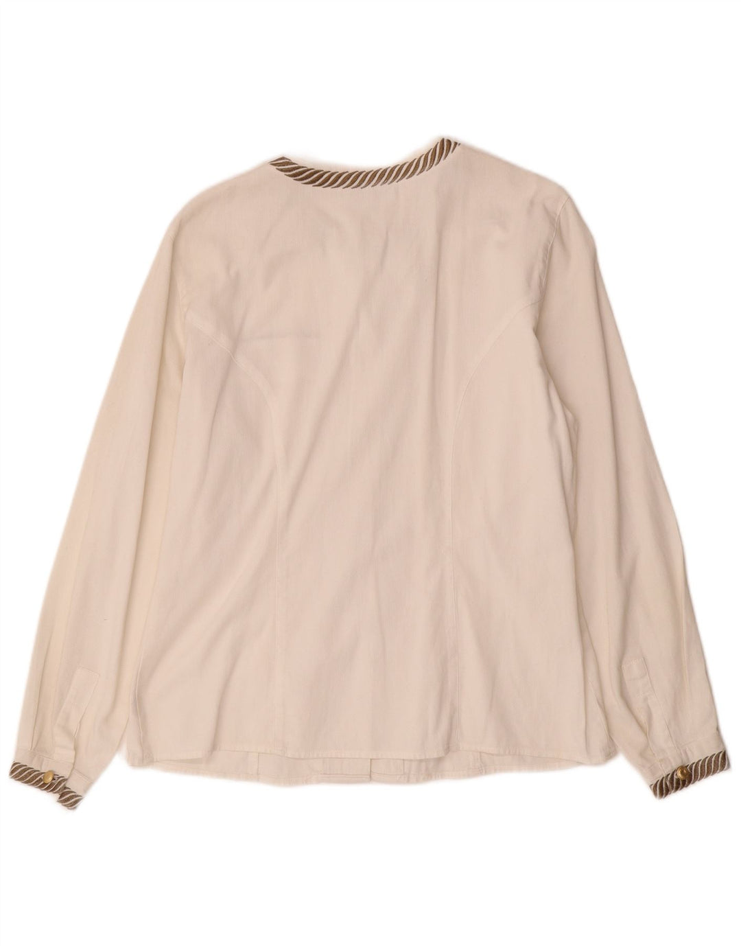 ROCCOBAROCCO Женская рубашка-блузка IT 46, хлопок в большую белую полоску