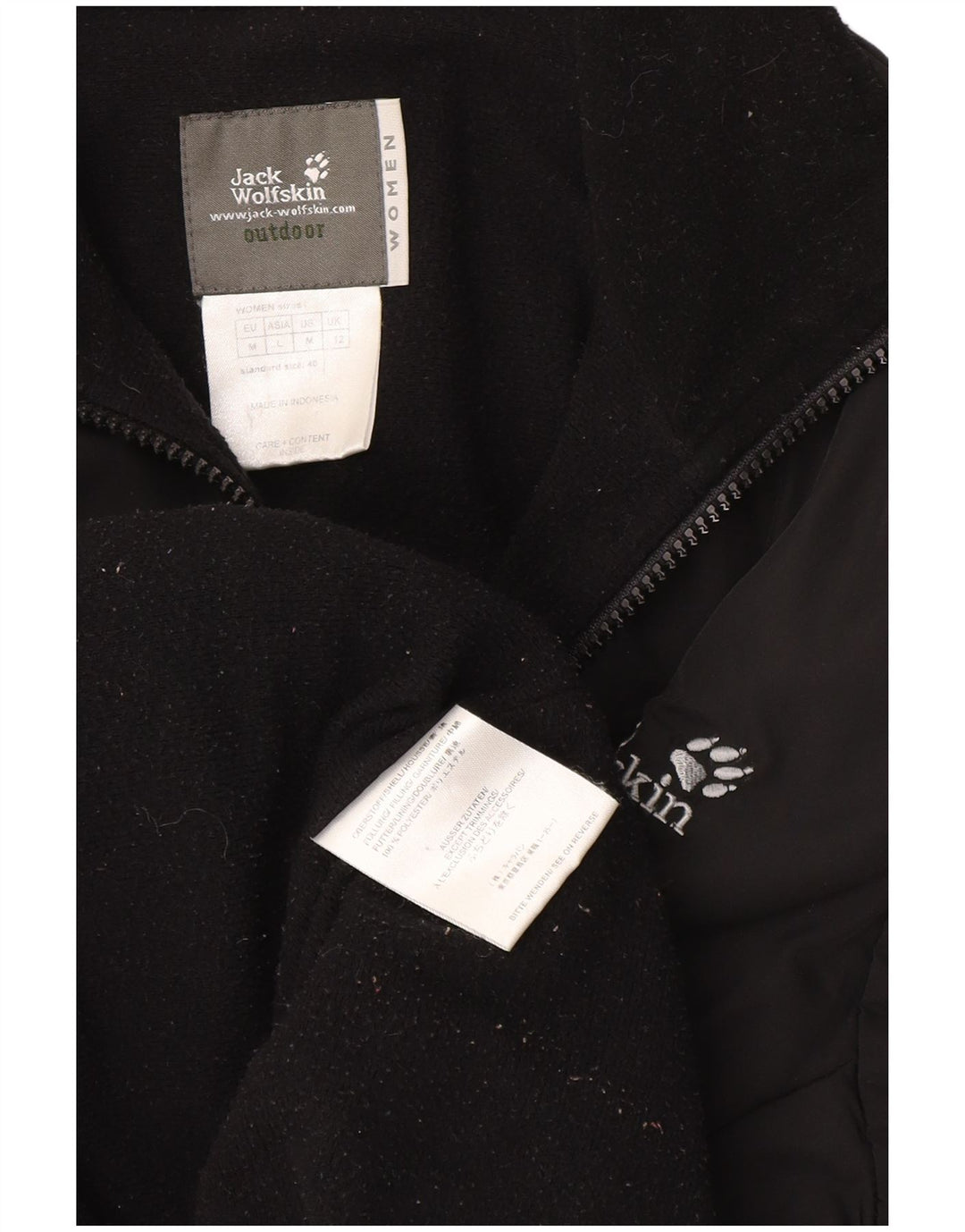 Женская ветровка с подкладкой Jack Wolfskin UK 12, средний черный полиэстер
