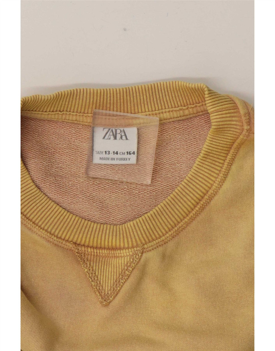 Свитшот оверсайз с рисунком Zara для девочек 13-14 лет, желтый