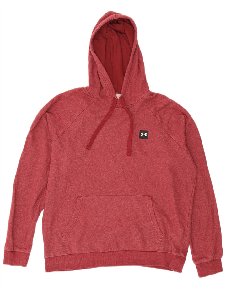 Мужской джемпер с капюшоном Under Armour, большой красный, хлопковый
