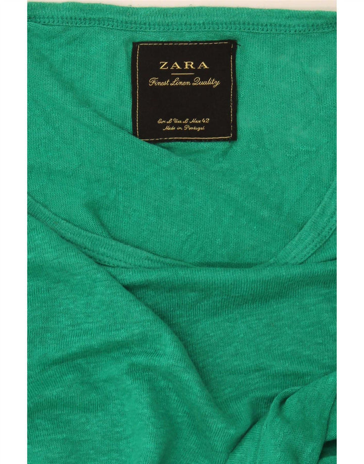 Мужская футболка Zara, маленькая зеленая