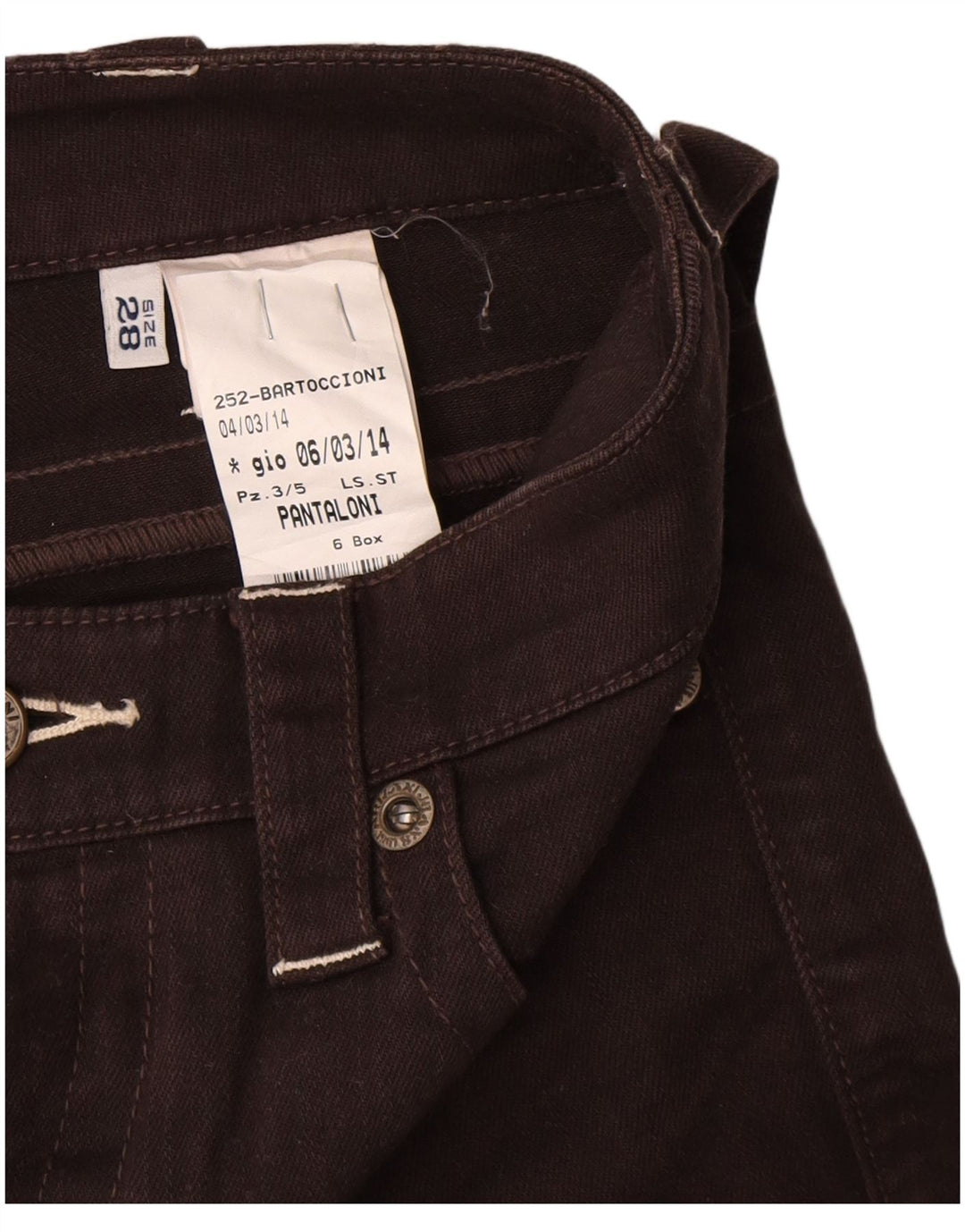 Женские прямые джинсы Armani W28 L30 коричневые, хлопок