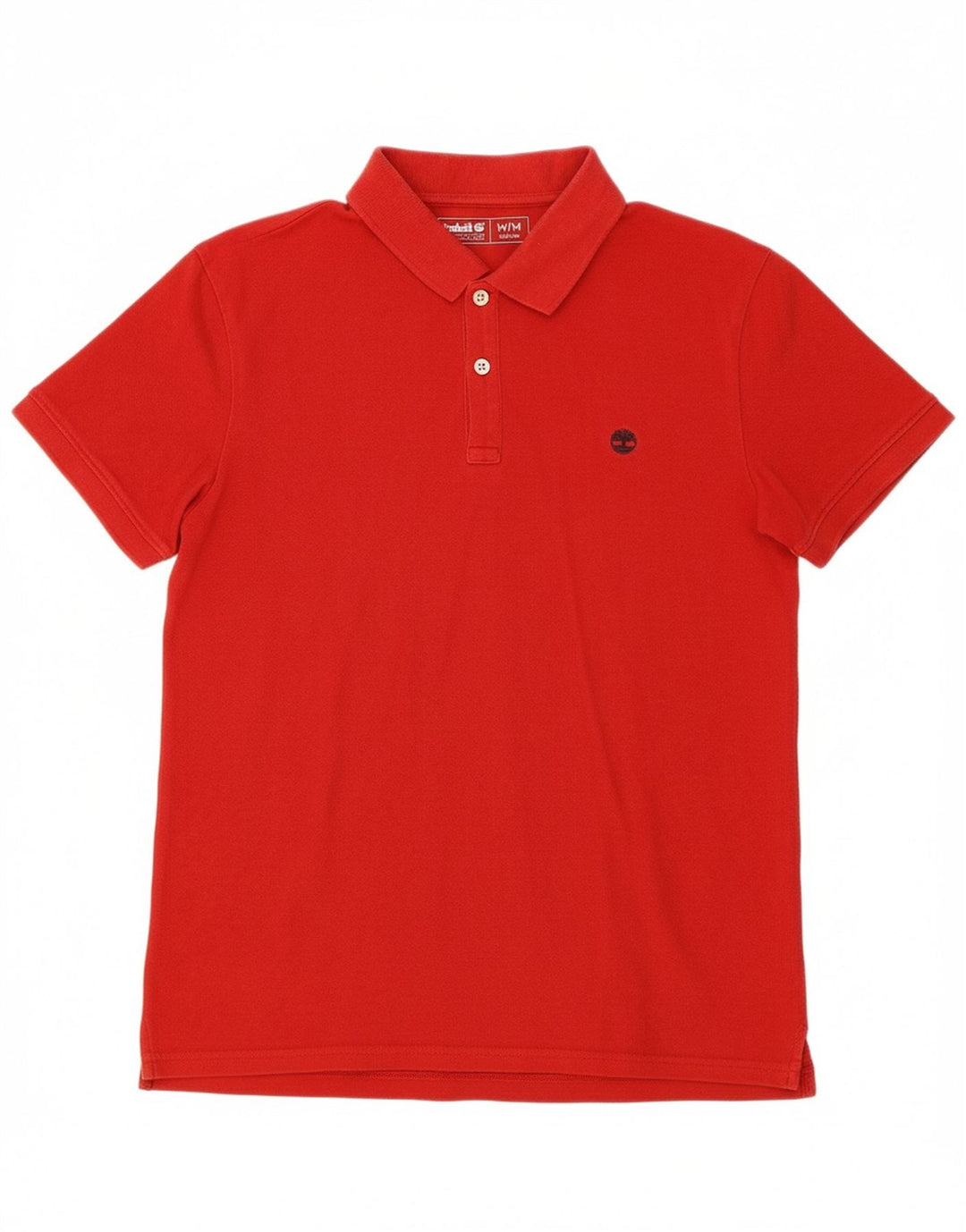 TIMBERLAND Mens Slim Fit Polo Shirt Medium Red Cotton