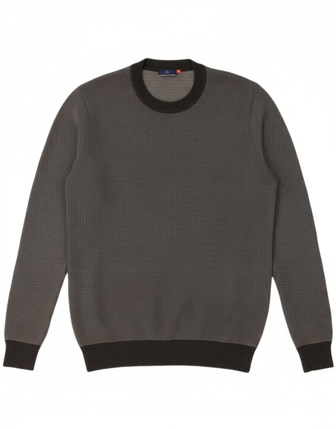 Мужской джемпер с круглым вырезом Superdry, большой серый хлопок с крапинками