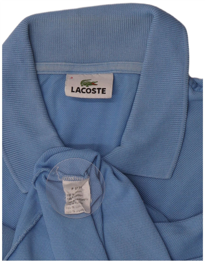 Мужская рубашка-поло Lacoste, размер 3, маленькая, синяя, хлопок