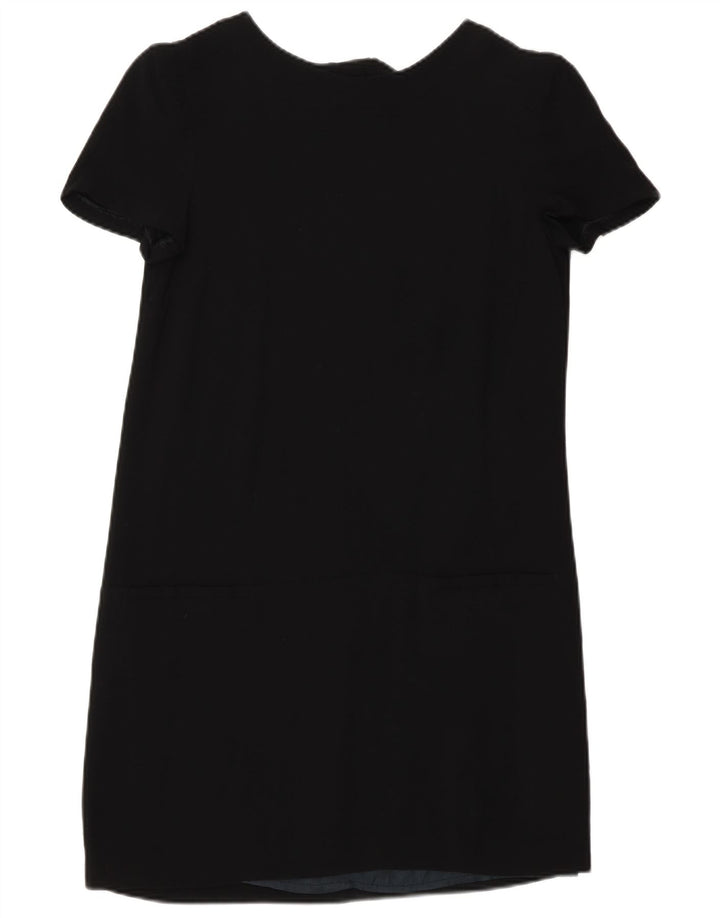 Женское платье прямого кроя Massimo Dutti EU 40, средний черный, вискоза