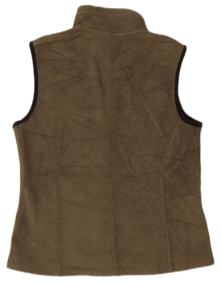 Женский флисовый жилет Eddie Bauer UK 10, маленький размер, цвет хаки, полиэстер