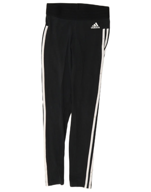 Женские леггинсы приталенного кроя Adidas UK 8/10, маленькие черные хлопковые