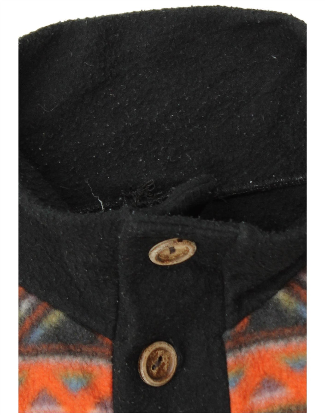 Винтажный мужской флисовый джемпер на пуговицах, большой черный с геометрическим узором