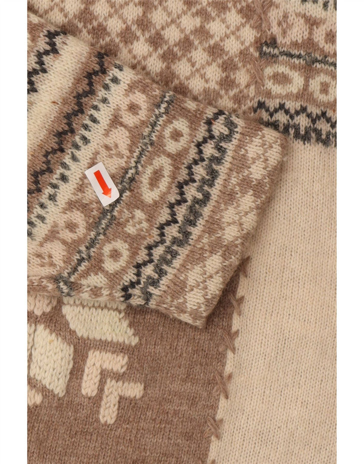 Женский джемпер свободного кроя SURPRISE с отложным воротником, свитер IT 40/42, средний бежевый