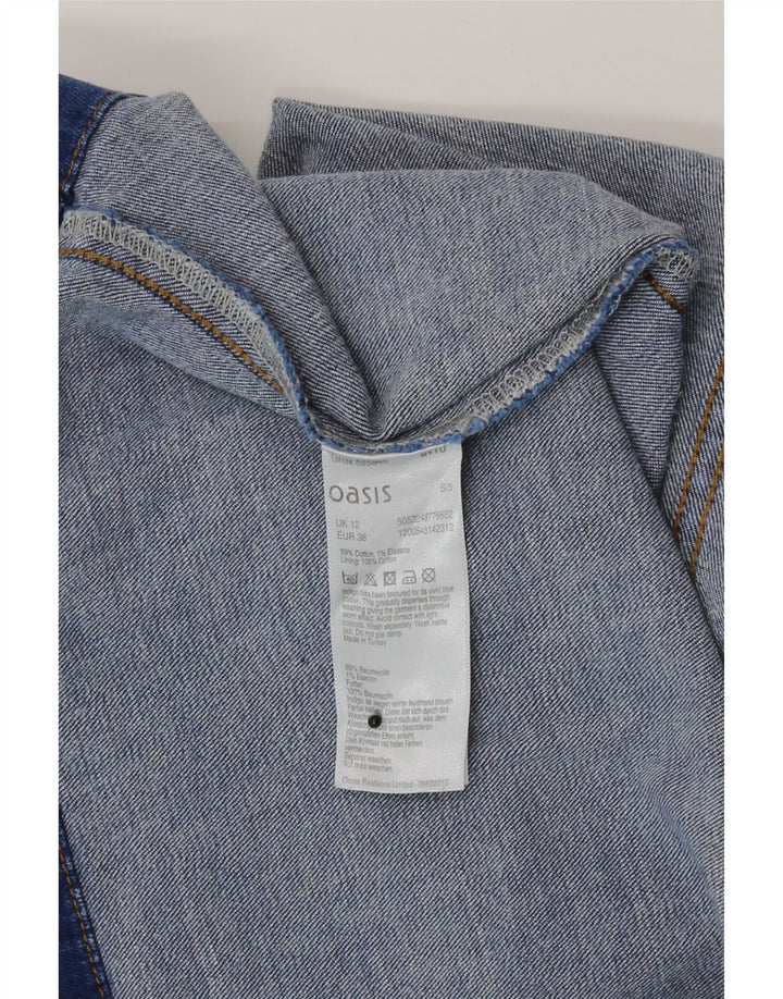Женская джинсовая юбка Oasis UK 12, средний W30, синяя, хлопок