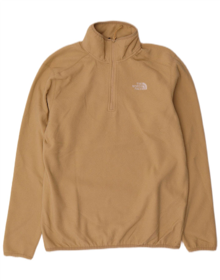 Мужской флисовый джемпер с воротником на молнии The North Face, средний бежевый, полиэстер