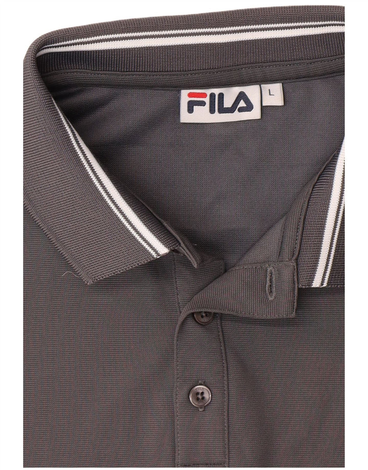 Рубашка поло мужская FILA большая серая