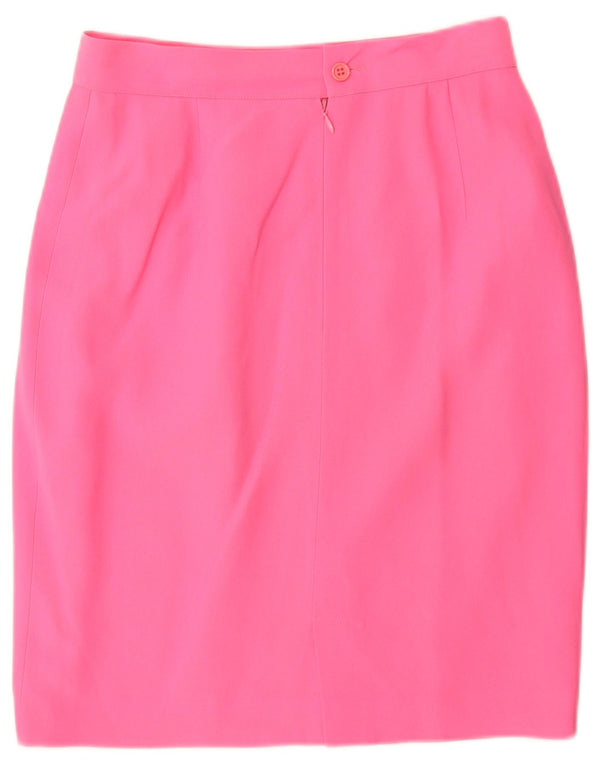 Винтажная женская юбка-карандаш с высокой талией IT 42 Medium W26 Розовый ацетат