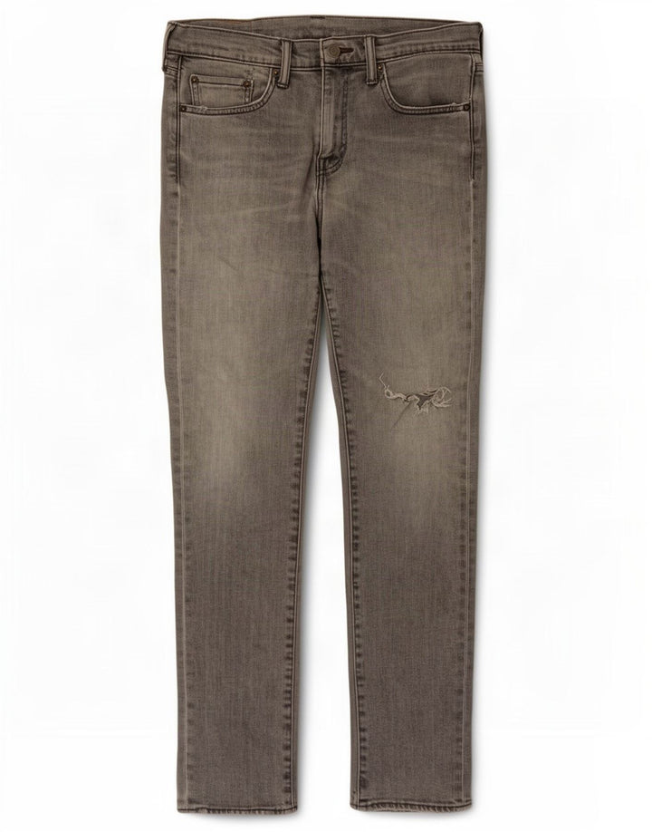 Мужские джинсы Levi's 511 с потертостями W31 L32 Серый хлопок