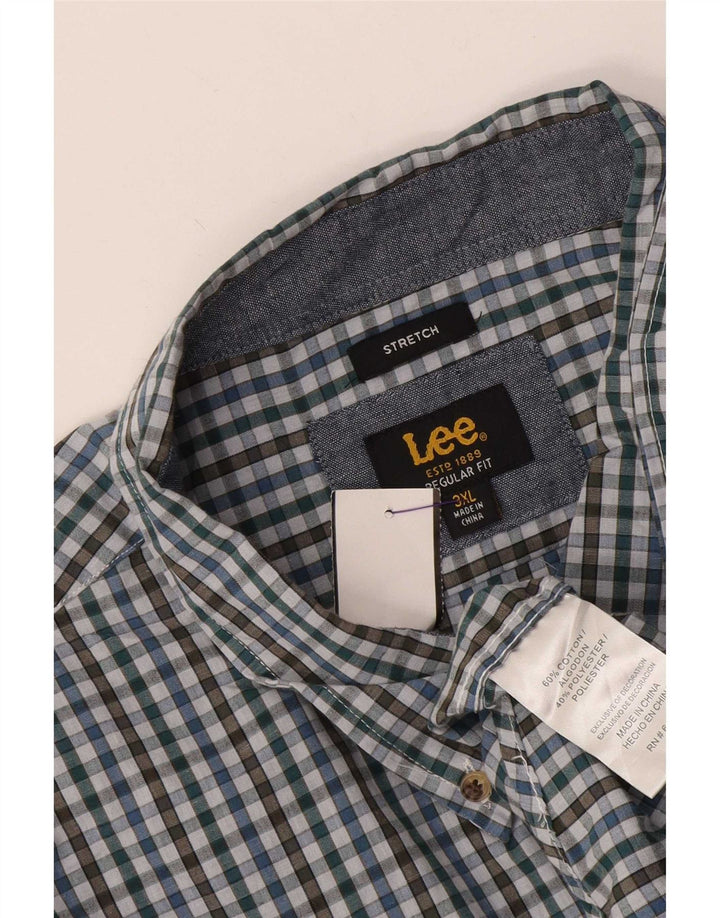 Мужская рубашка Lee Regular Fit 3XL, разноцветный хлопок в мелкую клетку