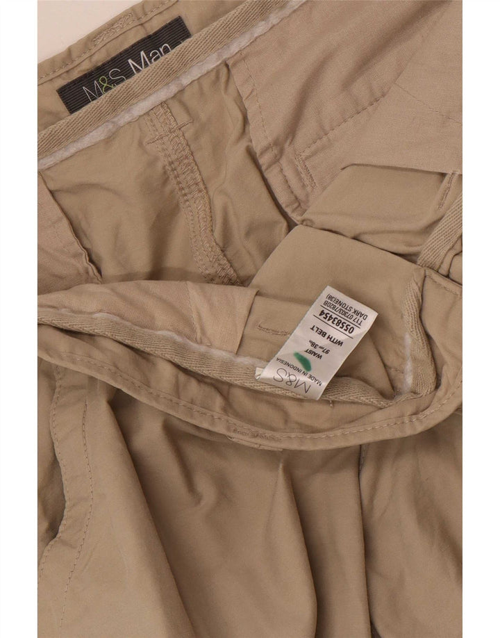 Мужские шорты-карго Marks & Spencer W38 XL, бежевые, хлопок