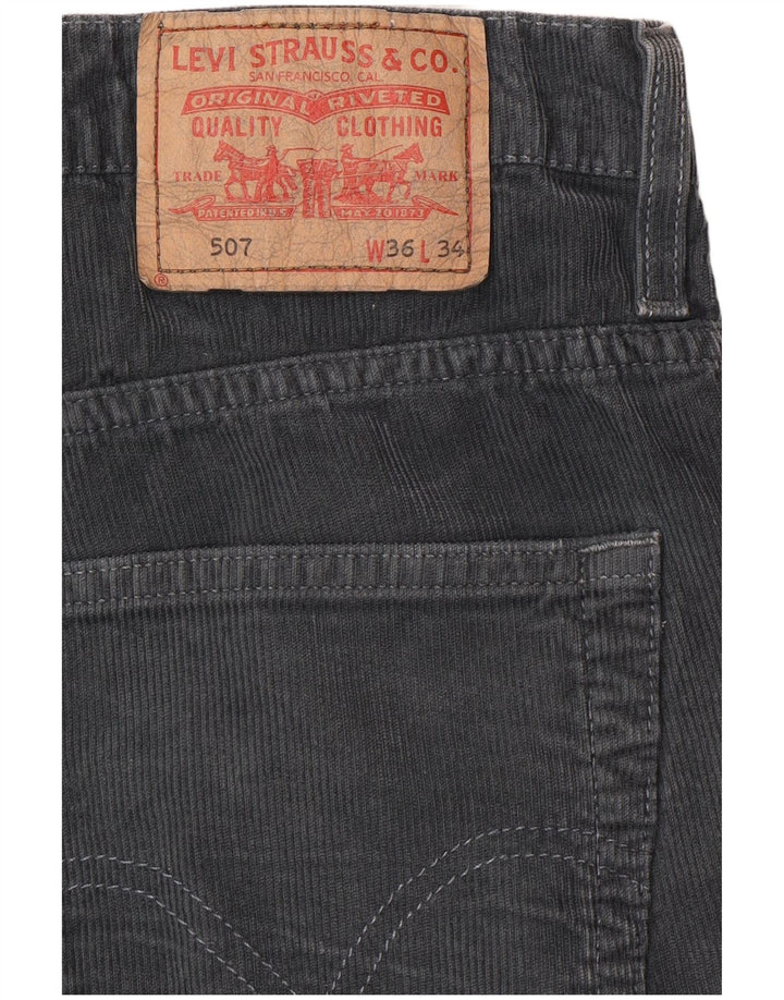 Мужские вельветовые брюки LEVI'S 507 Bootcut W36 L34 Серые хлопковые классические
