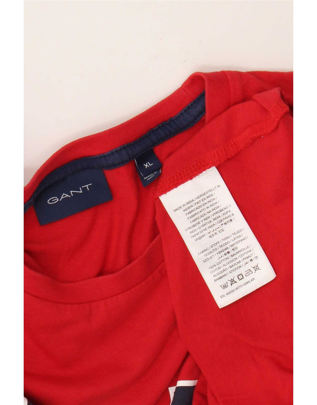Мужская футболка с рисунком Gant Top XL, красный хлопок