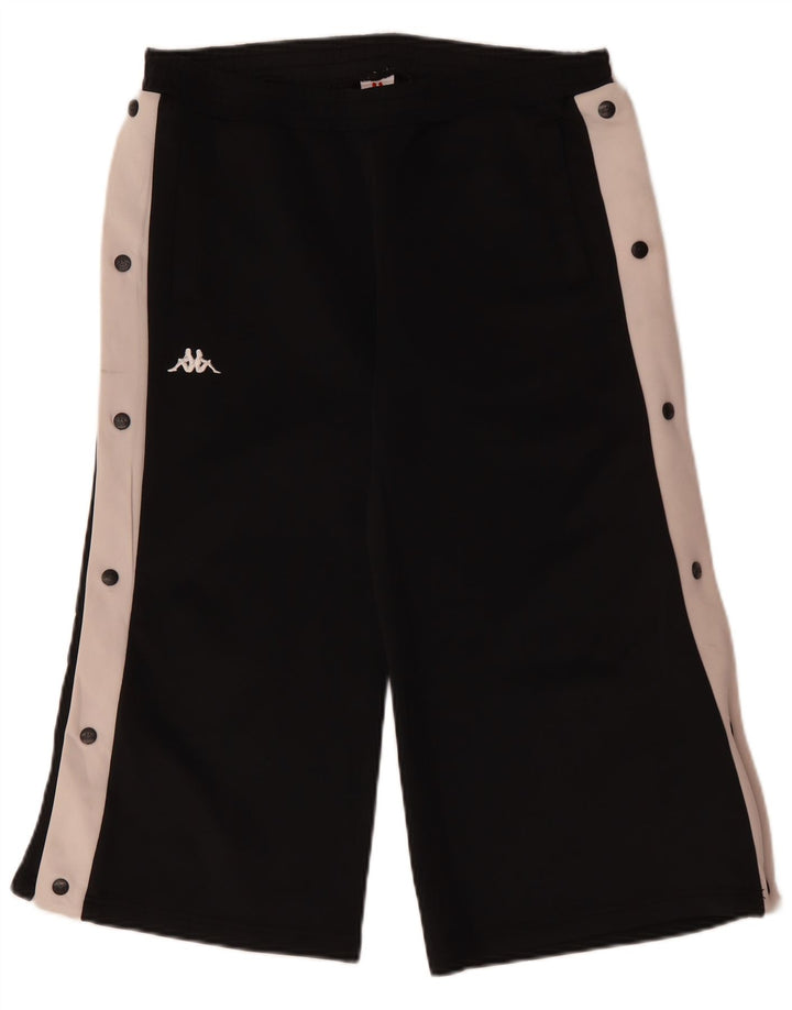 KAPPA Женские спортивные брюки-капри UK 16, большие черные цветные блоки