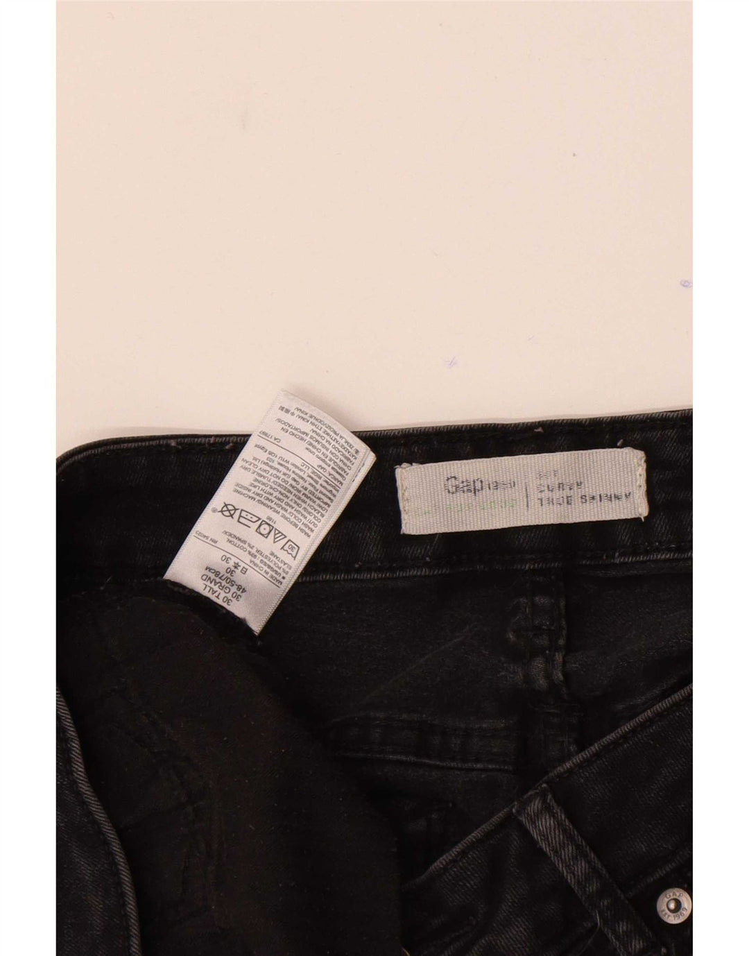 Женские джинсы скинни Gap W30 L32, черный хлопок