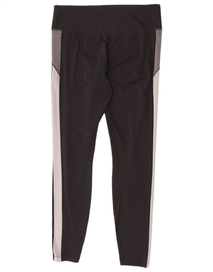 Женские леггинсы Nike Dri Fit UK 16, большие черные полиэстер с цветными блоками