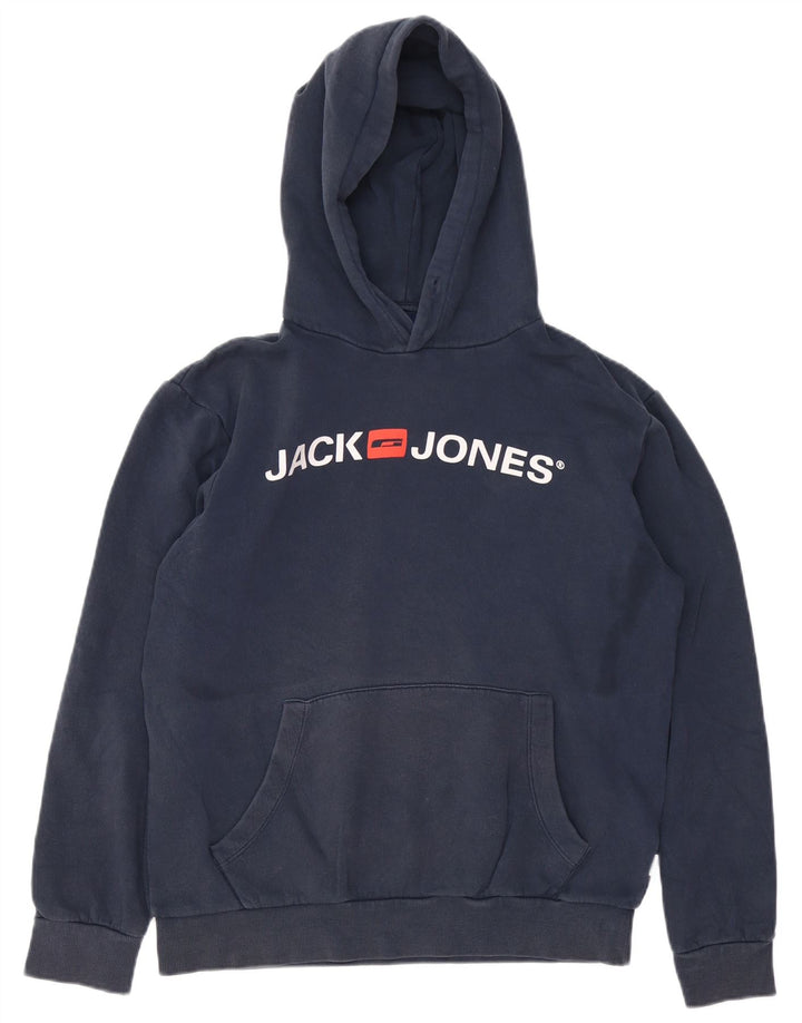 Мужской джемпер с капюшоном JACK & JONES, темно-синий, хлопок, средний размер