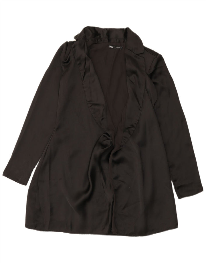 Женское открытое пальто Zara UK 6 XS, черный полиэстер