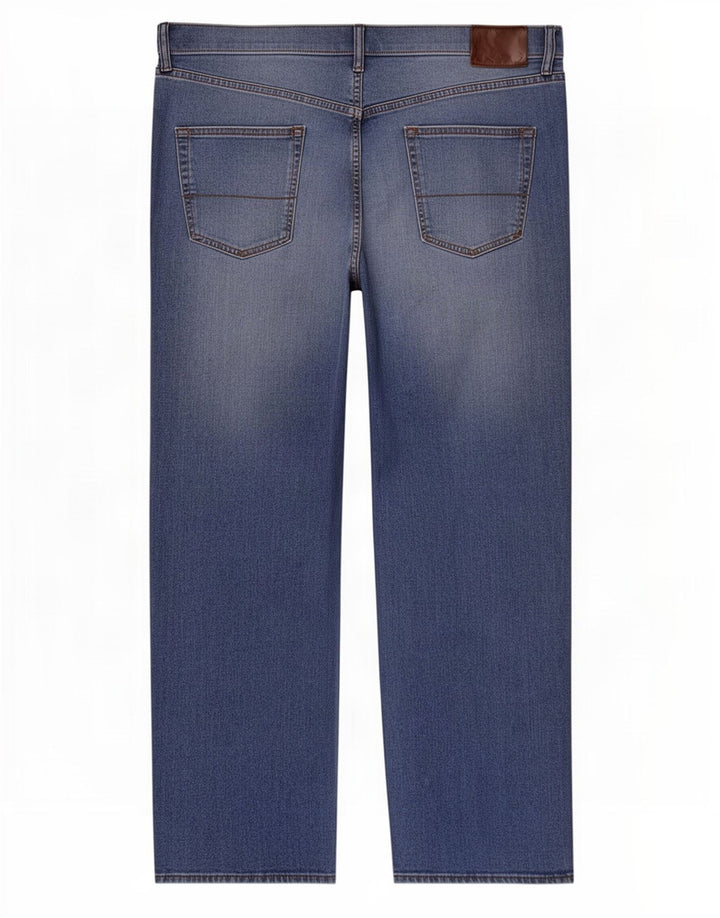 Мужские прямые джинсы Marks & Spencer W44 L31 синие, хлопковые