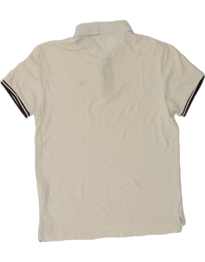 CHAMPION Mens Polo Shirt Medium White Cotton Vintage Champion and Second-Hand Champion from Messina Hembry 