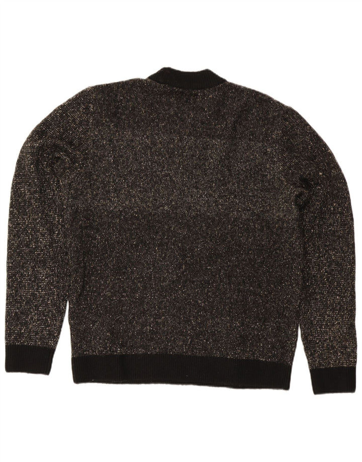 Мужской джемпер с круглым вырезом Jack & Jones XL, черный полиэстер с крапинками